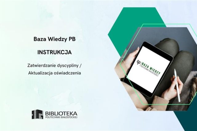 Grafika promuje instrukcję korzystania z Bazy wiedzy PB.
